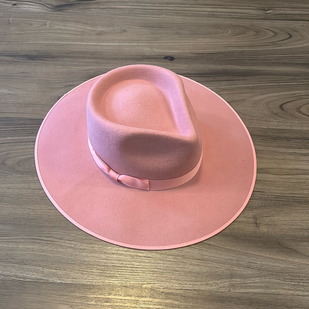 Lack Of Color Pink Wide Brim Fedora